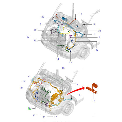 Genuine Wire A/C Compressor Wiring Loom to suit VH / VJ / VM Ford Transit 3C1T19D887AE / 4772562