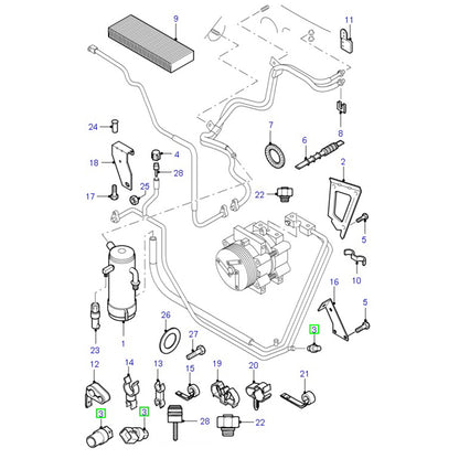 Air Conditioning High Pressure Switch to suit VH / VJ / VM Ford Transit 7S4319D594AA / 4834170