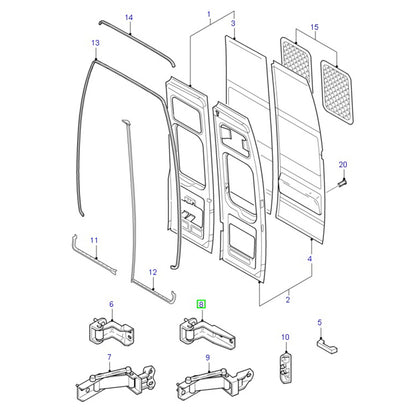 Genuine Ford Hinge Right Hand Upper 270cm High Door To Suit Ford Transit VH / VJ / VM YC15V42982BJ / 4872283