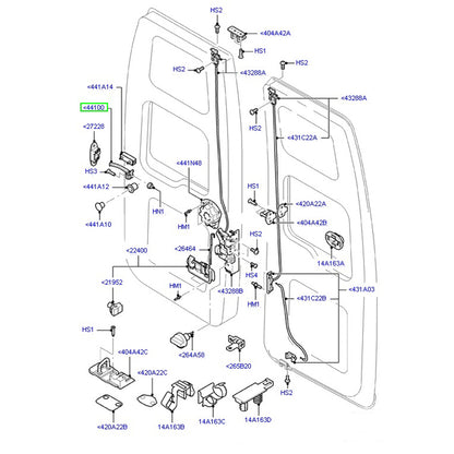 Rear Door Check Strap / Bracket Left Hand suit VH / VJ / VM Ford Transit YC15V44101BE / 4872287