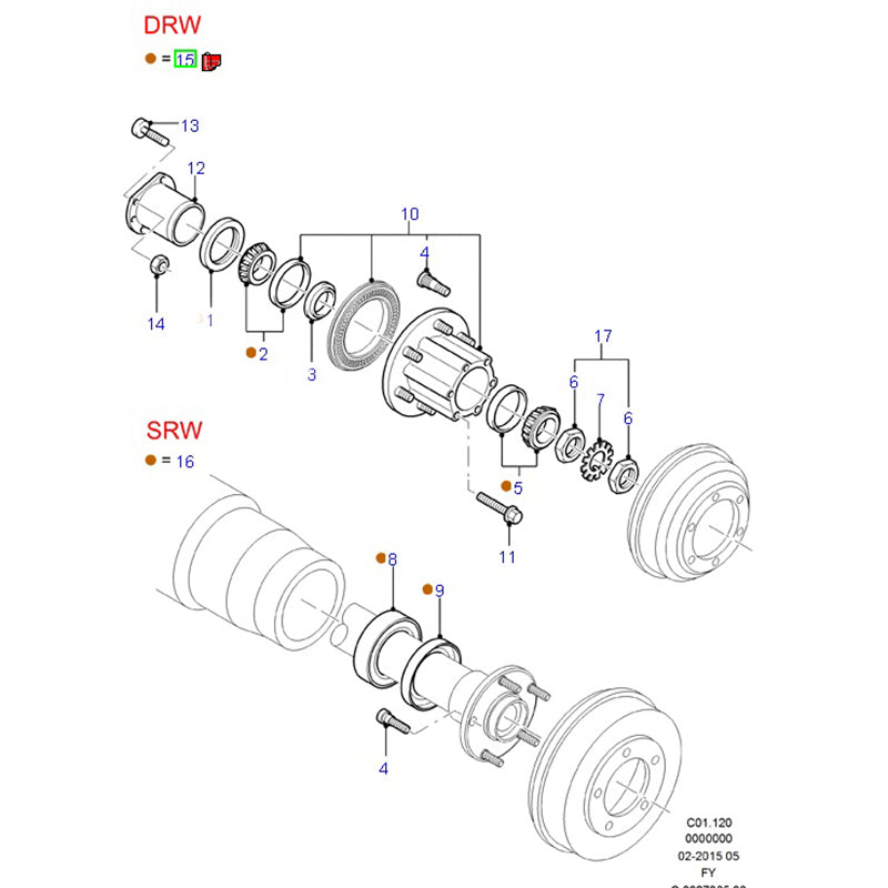 Rear Hub Bearing Seal Kit to suit VG / VH DRW Ford Transit 86VX1A049CA / 5015650