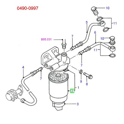 Fuel Filter to suit Diesel VG Ford Transit 1994 - 2000 864F9176CAB / 6202100