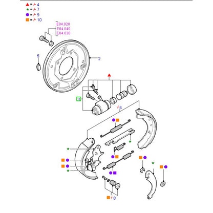 Rear Brake Cylinder 25mm suit LWB 190/190EF/190L VG Ford Transit 92VB2261DA / 6464706