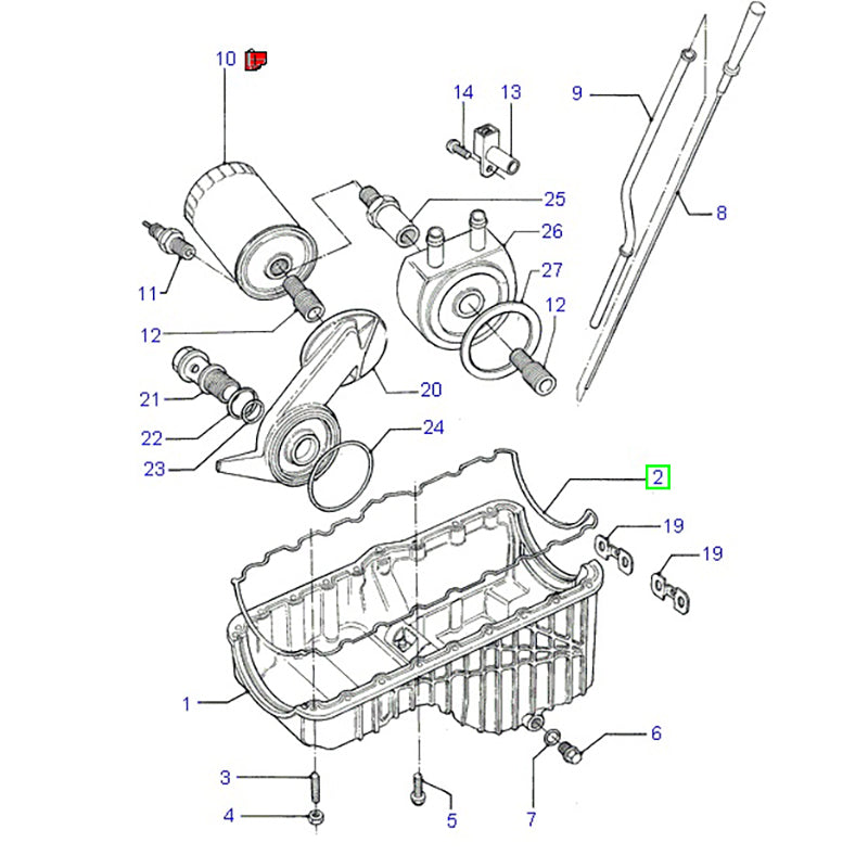 Sump Gasket to suit 2.0L VG Ford Transit 88WM6710AG / 6498578