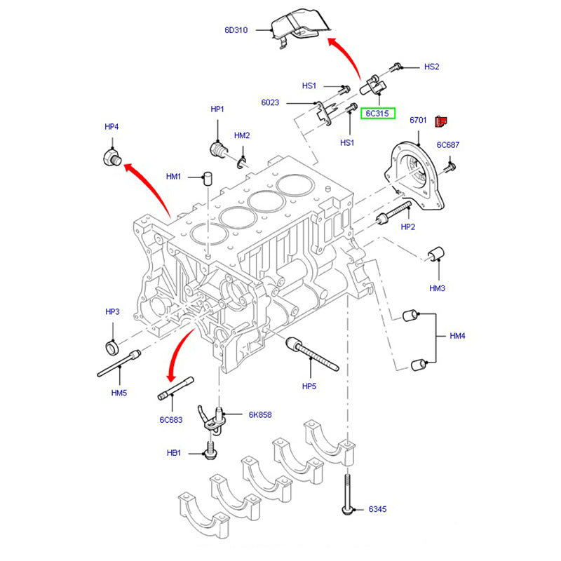 Crankshaft Position Sensor to suit 2.4L VH / VJ / VM Ford Transit 948F6C315AA / 6740816