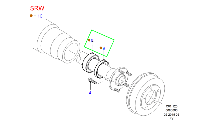 SRW Rear Hub Bearing Seal Kit to suit  2.4L VJ / VH Ford Transit 1C1J1A049CA / 1201302