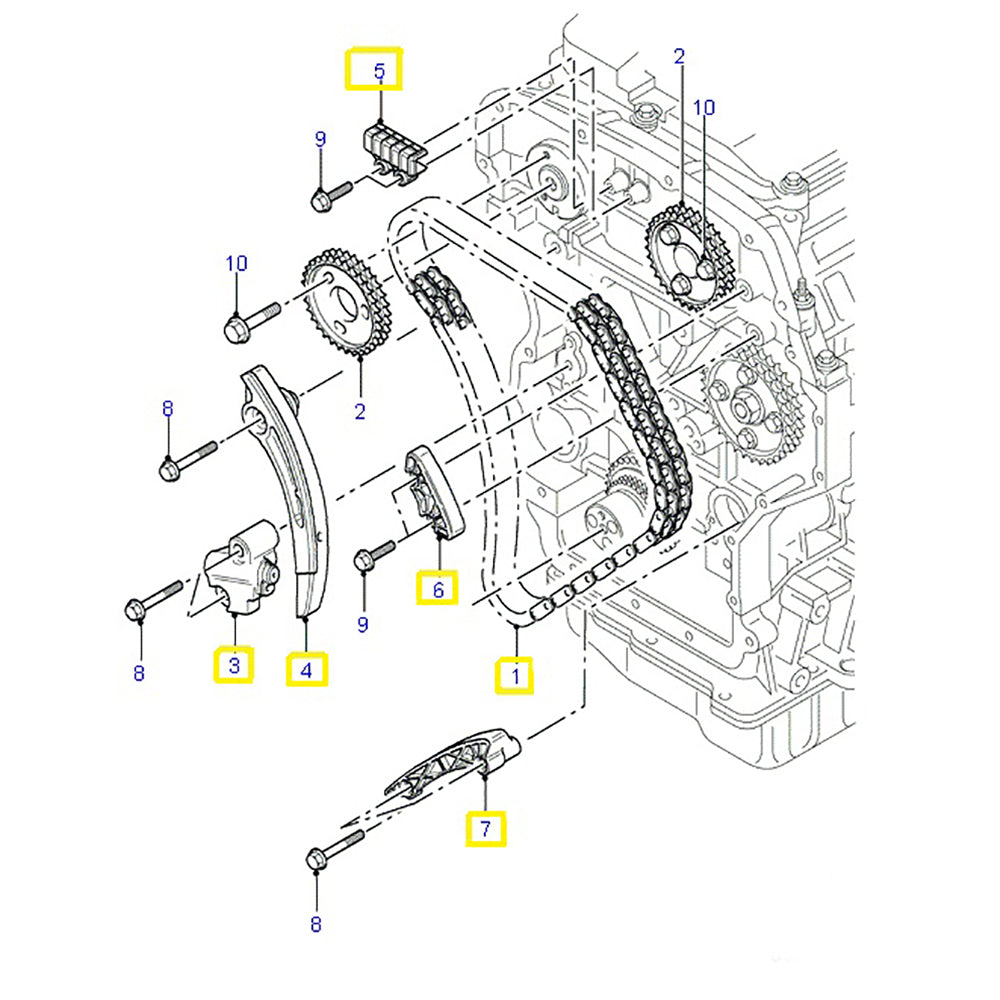 Timing Chain Kit to suit Ford Transit Van VH / VJ 2.4L 05.2003 - 2006*