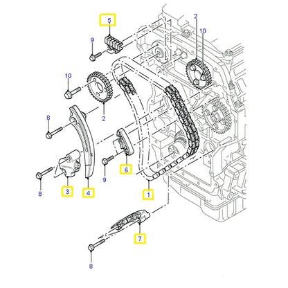 Timing Chain Kit to suit Ford Transit Van VH / VJ 2.4L 05.2003 - 2006*