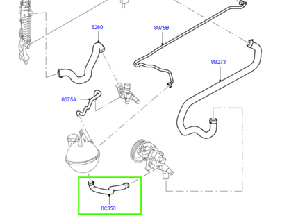 Genuine Ford Coolant Hose Reservoir to Pump Suit Ford Transit VM 8C118C351AA / 1566137